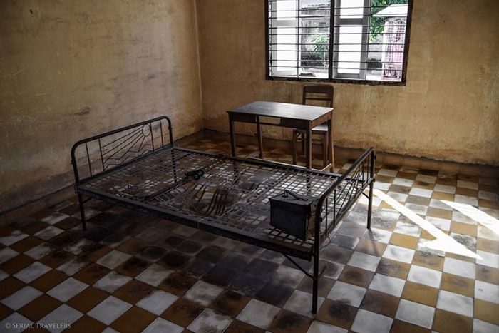 Sala de la tortura en el museo de genocidio en Nom Pen